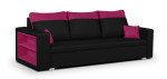 Sofa Bellezza Pablo, juoda/rožinė