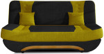 Sofa NORE Ewa II, juoda/geltona