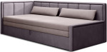 Sofa-lova Fulgeo, 214x77x82 cm, rožinė/violetinė