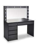 Kosmetinis staliukas Halmar Hollywood XL, juodas