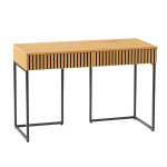 Rašomasis stalas Home4You Hampton, 120x50x79 cm, rudas/juodas