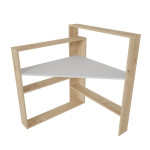 Stalas Asir, 93,6x114 cm, rudas/baltas