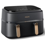 Philips Airfryer NA352 00 dviejų krepšelių 9L 2750W juodas