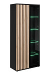 Aukšta vitrina ASM Cameron 2D, juoda/ruda