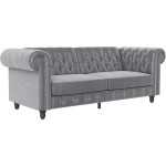 Dvivietė sofa-lova Dorel Home Felix, pilka