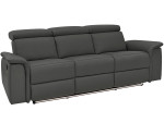Trivietė sofa Loft Pareli, juoda