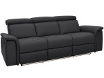 Trivietė sofa Loft Pareli, juoda