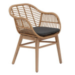 Lauko fotelis Turia, 60x59,5x83,5 cm, rudas