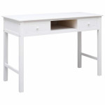 Rašomasis stalas, baltos spalvos, 110x45x76 cm, mediena
