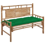 Sodo suoliukas su pagalvėle, 120cm, bambukas