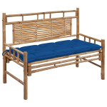 Sodo suoliukas su pagalvėle, 120cm, bambukas