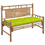 Sodo suoliukas su pagalvėle, 120cm, bambukas
