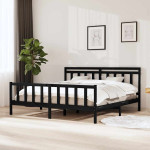 Lovos rėmai Juoda 200 x 200 cm Solid pine wood