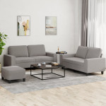Sofos komplektas, 3 dalių, taupe spalvos, audinys