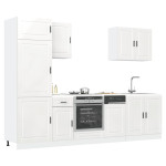 Virtuvinių spintelių komplektas, 7 dalių, Porto, balta