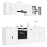Virtuvinių spintelių komplektas, 8 dalių, Kalmar, balta