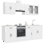 Virtuvinių spintelių komplektas, 8 dalių, Lucca, balta