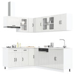 Virtuvinių spintelių komplektas, 11 dalių, Lucca, balta