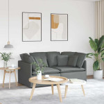 Modulinė sofa su pagalvėlėmis, audinys, tamsiai pilka