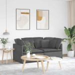 Modulinė sofa su pagalvėlėmis, velvetas, tamsiai pilka