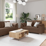 Sofa 3 vnt. Ruda Lino mišinio audinys