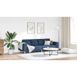 Svetainės sofa Mėlyna 250 x 77 x 76 cm Poliesteris