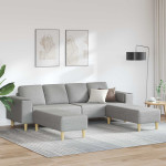 Svetainės sofa 3 vnt. Debesų pilka Poliesteris