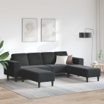 Svetainės sofa 3 vnt. Juoda