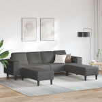 Sofa Tamsiai pilka 250 x 188 x 76 cm Kordūrinis audinys