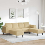 Sofa Pilkai žalia 250 x 188 x 76 cm Kordūrinis audinys