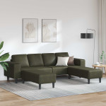 Svetainės sofa 3 vnt. Armijos Žalia