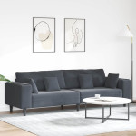 Sofa Tamsiai pilka 250 x 77 x 76 cm Aksomas