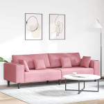 Sofa Rožinė 250 x 77 x 76 cm Aksomas