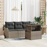 Sodo Sofų Rinkinys 5 vnt. 4 vietos Pilka