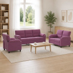 Sofos komplektas 3 pcs Violetinė Aksomas