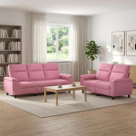 Sofos komplektas 2 pcs Rožinė Audinys