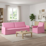 Sofos komplektas 2 pcs Rožinė Audinys