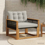 Lauko Vidurinis Sofa Kietasis akacijos medis ir Textilene