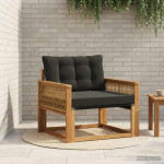 Lauko Vidurinis Sofa Kietasis akacijos medis ir Textilene