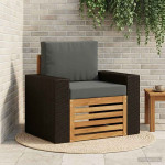 Lauko Vidurinis Sofa Natūralus ir antracitas