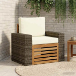 Lauko Vidurinis Sofa Natūralus ir grietinėlė