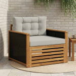 Lauko Vidurinis Sofa Natūrali ir Šviesiai pilka