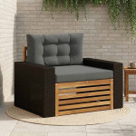 Lauko Vidurinis Sofa Natūralus ir antracitas