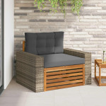 Lauko Vidurinis Sofa Natūralus ir antracitas