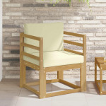 Lauko sofa Poliesteris Balta ir kreminė