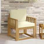 Lauko sofa Poliesteris Balta ir kreminė