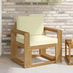 Lauko sofa Poliesteris Balta ir kreminė