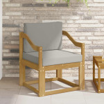 Lauko sofa Poliesteris Balta ir šviesiai pilka
