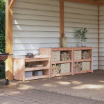 Lauko virtuvės spintelė MEPPEL 3 vnt. Balta 318 x 55 x 92 cm