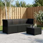3- vietis Sodas Sofas Ratanas 3 vietos PP Antracito
